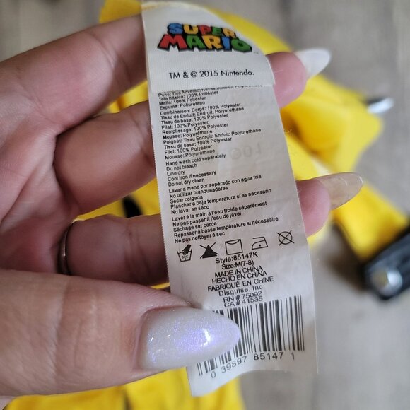 Spirit Halloween Kids Mario Bros Bowser Deluxe Costume with inflatable shell 7-8 - Picture 7 of 10